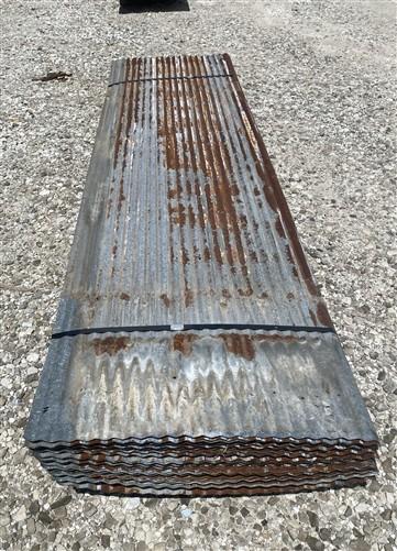 46 Sheets Reclaimed Barn Tin, 8' Corrugated Metal, 736 Sq Ft Salvage B11