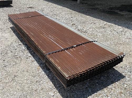 48 Sheets Reclaimed Barn Tin, 7' Corrugated Metal, 672 Sq Ft Salvage B12