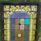Antique Stained Glass Window, Panel Architectural Salvage Victorian Art Glass, A