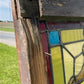Antique Stained Glass Window, Panel Architectural Salvage Victorian Art Glass, B