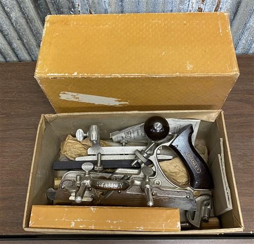 Wood Plane - Stanely No. 45 Combination Plane with Original Box and 23 Cutters, Vintage Tool by The Old Grainery