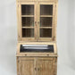 Curved Door 6'10" Natural Kitchen Cabinet, Kitchen Storage, Pantry Cupboard, C