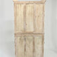 Curved Door 6'10" Natural Kitchen Cabinet, Kitchen Storage, Pantry Cupboard, C