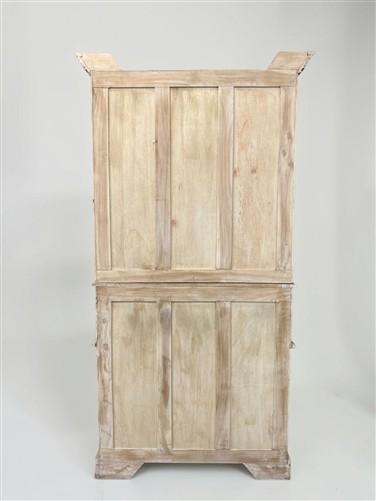 Curved Door 6'10" Natural Kitchen Cabinet, Kitchen Storage, Pantry Cupboard, C