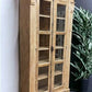 Library Bookcase, 2 Door Natural Display Case, Showcase, Kitchen Cabinet, E