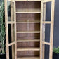 Library Bookcase, 2 Door Natural Display Case, Showcase, Kitchen Cabinet, E