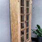 Library Bookcase, 2 Door Natural Display Case, Showcase, Kitchen Cabinet, E
