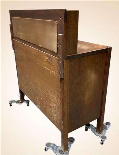 Mission Oak Sideboard Buffet, Vintage Cabinet with Mirror, Arts & Crafts Server