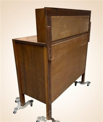 Mission Oak Sideboard Buffet, Vintage Cabinet with Mirror, Arts & Crafts Server
