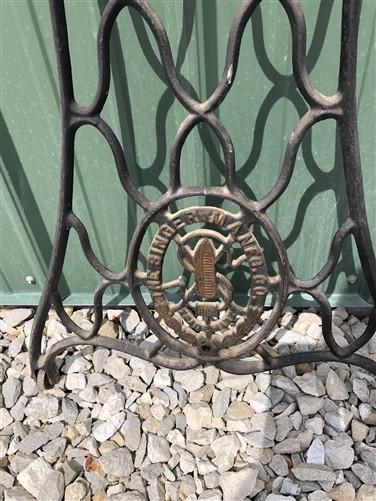 2 Treadle Sewing Machine Cast Iron Base Legs, Ends Industrial Age Table Singer O