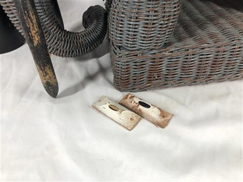 Wicker Elephant End Side Table, Vintage Braided Rattan Plant Stand Boho Chic A