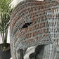 Wicker Elephant End Side Table, Vintage Braided Rattan Plant Stand Boho Chic A