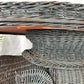 Wicker Elephant End Side Table, Vintage Braided Rattan Plant Stand Boho Chic A