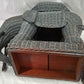 Wicker Elephant End Side Table, Vintage Braided Rattan Plant Stand Boho Chic A