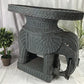 Wicker Elephant End Side Table, Vintage Braided Rattan Plant Stand Boho Chic B