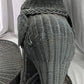 Wicker Elephant End Side Table, Vintage Braided Rattan Plant Stand Boho Chic B