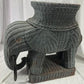 Wicker Elephant End Side Table, Vintage Braided Rattan Plant Stand Boho Chic B