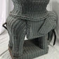 Wicker Elephant End Side Table, Vintage Braided Rattan Plant Stand Boho Chic B