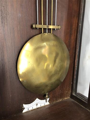 Ornate Wall Clock, Antique Hanging Vienna Regulator Style Timepiece w/Key