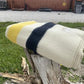 1960s Polar Star Blanket, Vintage JcPenney 100% Wool Golden Dawn 4 Stripe Cover