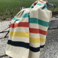 1960s Polar Star Blanket, Vintage JcPenney 100% Wool Golden Dawn 4 Stripe Cover