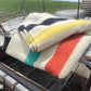 1960s Polar Star Blanket, Vintage JcPenney 100% Wool Golden Dawn 4 Stripe Cover