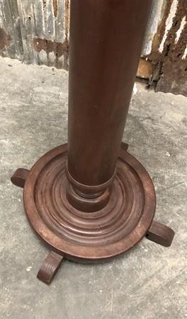 3' Elegant Wood Pedestal, Round Display Base, Vintage Architectural Show Stand
