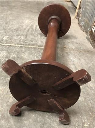3' Elegant Wood Pedestal, Round Display Base, Vintage Architectural Show Stand