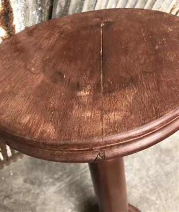 3' Elegant Wood Pedestal, Round Display Base, Vintage Architectural Show Stand