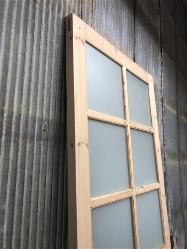 French Single Door (36x96.5) 8 Pane Frosted Glass Door European Styled FM26