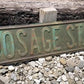 Osage St Street Sign, Vintage Green Road Sign (18x6) Metal Wall Sign Garage B
