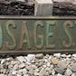 Osage St Street Sign, Vintage Green Road Sign (18x6) Metal Wall Sign Garage B