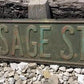 Osage St Street Sign, Vintage Green Road Sign (18x6) Metal Wall Sign Garage B