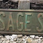Osage St Street Sign, Vintage Green Road Sign (18x6) Metal Wall Sign Garage B