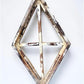 Set 3 Diamond Wood Window Frames, Distressed Farmhouse Decor, Antique Inspired A