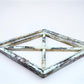 Set 3 Diamond Wood Window Frames, Distressed Farmhouse Decor, Antique Inspired A