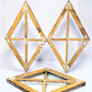 Set 3 Diamond Wood Window Frames, Distressed Farmhouse Decor, Antique Inspired A