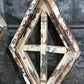 Set 3 Diamond Wood Window Frames, Distressed Farmhouse Decor, Antique Inspired D