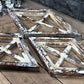 Set 3 Diamond Wood Window Frames, Distressed Farmhouse Decor, Antique Inspired D