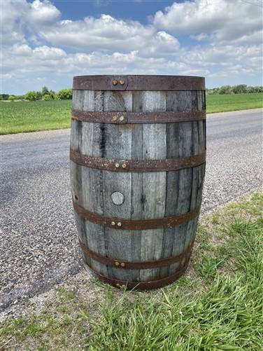 Whiskey Wine Barrel, Vintage Reclaimed Used Wood Barrel, Primitive Rum Keg, L