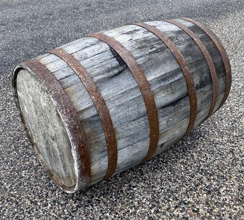 Whiskey Wine Barrel, Vintage Reclaimed Used Wood Barrel, Primitive Rum Keg, L