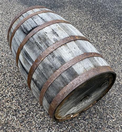 Whiskey Wine Barrel, Vintage Reclaimed Used Wood Barrel, Primitive Rum Keg, L
