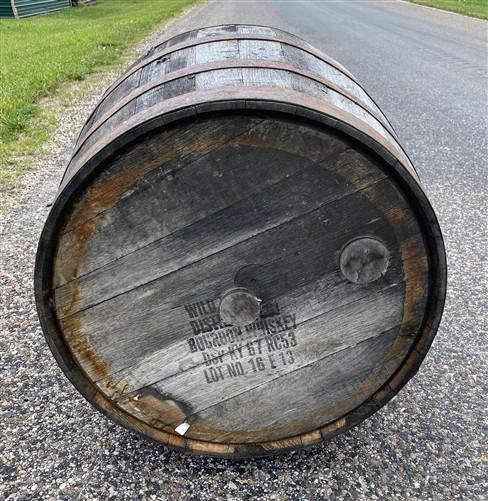 Whiskey Wine Barrel, Vintage Reclaimed Used Wood Barrel, Primitive Rum Keg, L