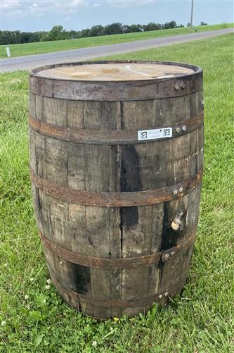 Whiskey Wine Barrel, Vintage Reclaimed Used Wood Barrel, Primitive Rum Keg, M