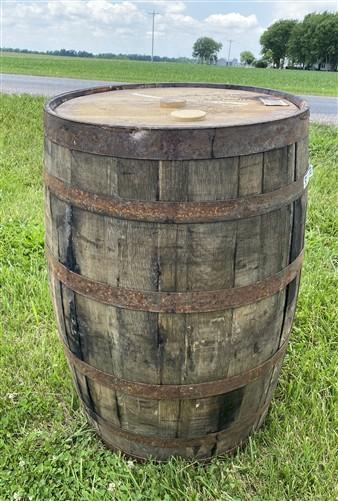 Whiskey Wine Barrel, Vintage Reclaimed Used Wood Barrel, Primitive Rum Keg, M