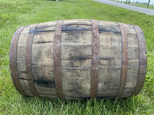 Whiskey Wine Barrel, Vintage Reclaimed Used Wood Barrel, Primitive Rum Keg, M