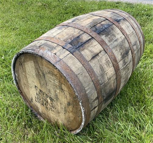 Whiskey Wine Barrel, Vintage Reclaimed Used Wood Barrel, Primitive Rum Keg, M