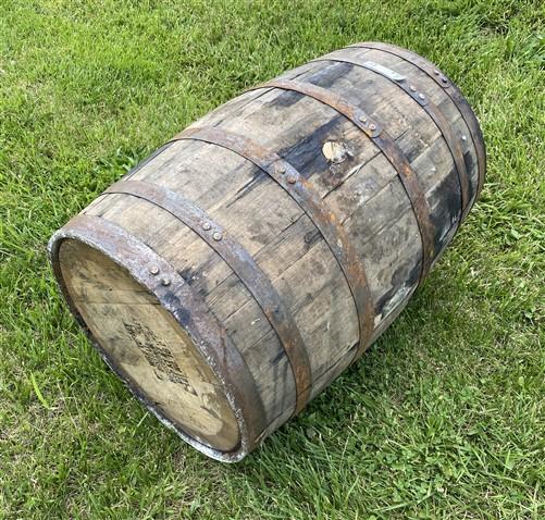 Whiskey Wine Barrel, Vintage Reclaimed Used Wood Barrel, Primitive Rum Keg, M