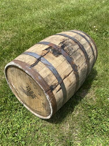 Whiskey Wine Barrel, Vintage Reclaimed Used Wood Barrel, Primitive Rum Keg, Q