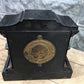 Ansonia Cast Iron Mantel Clock, Antique Wind Up Parlour Shelf Clock w/Pendulum